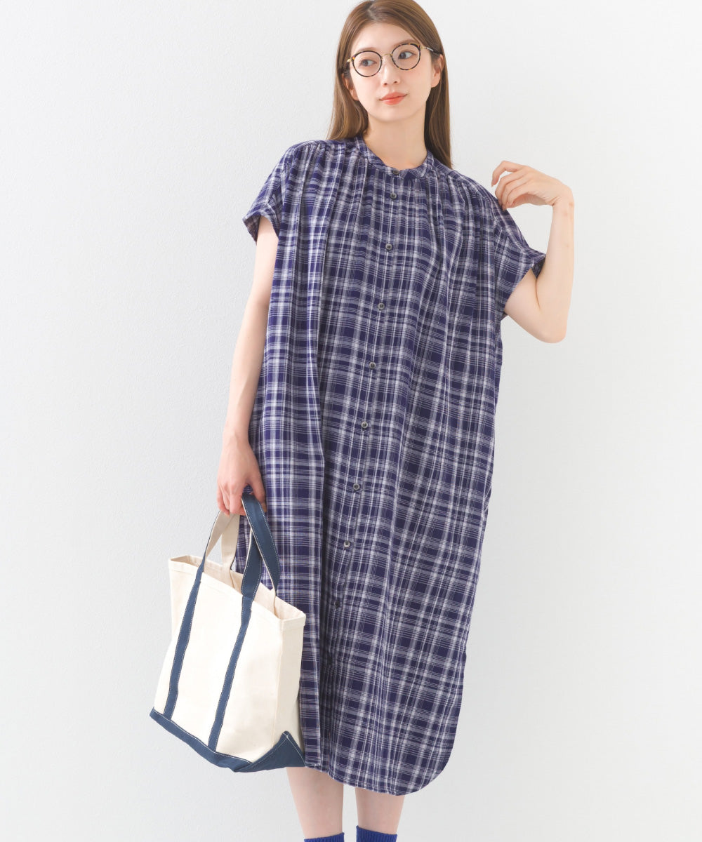 【OMNES】ダブルガーゼフレンチスリーブロングシャツ【1524-4201】