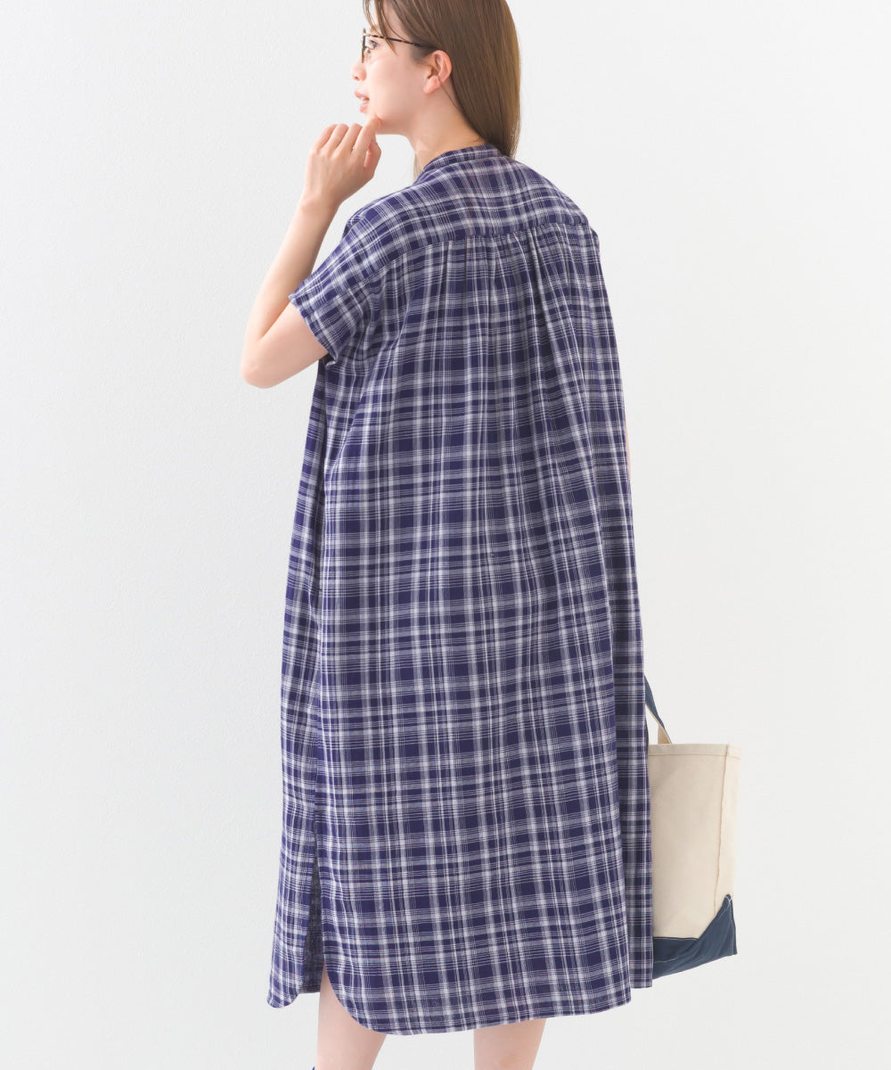 【OMNES】ダブルガーゼフレンチスリーブロングシャツ【1524-4201】