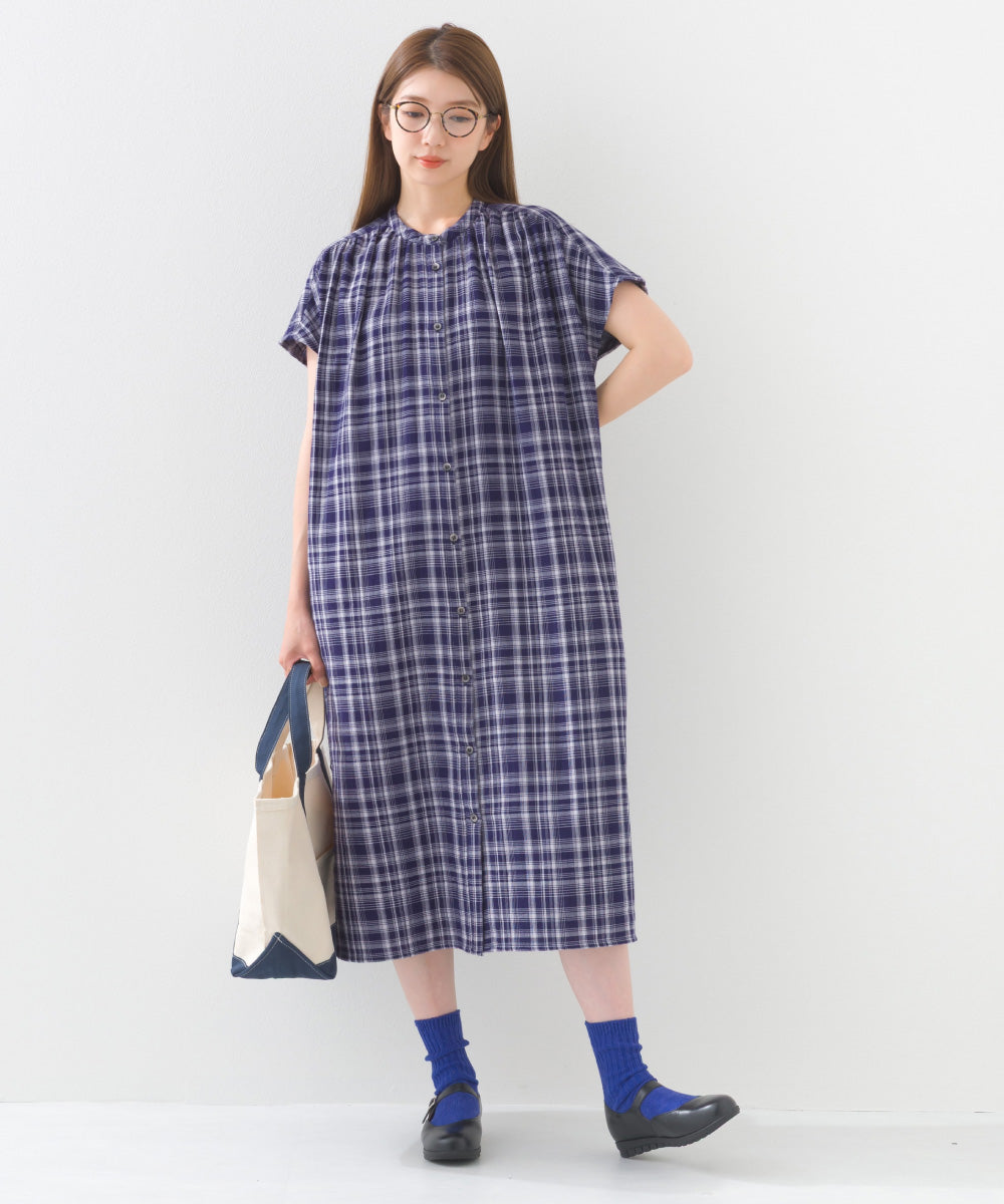 【OMNES】ダブルガーゼフレンチスリーブロングシャツ【1524-4201】