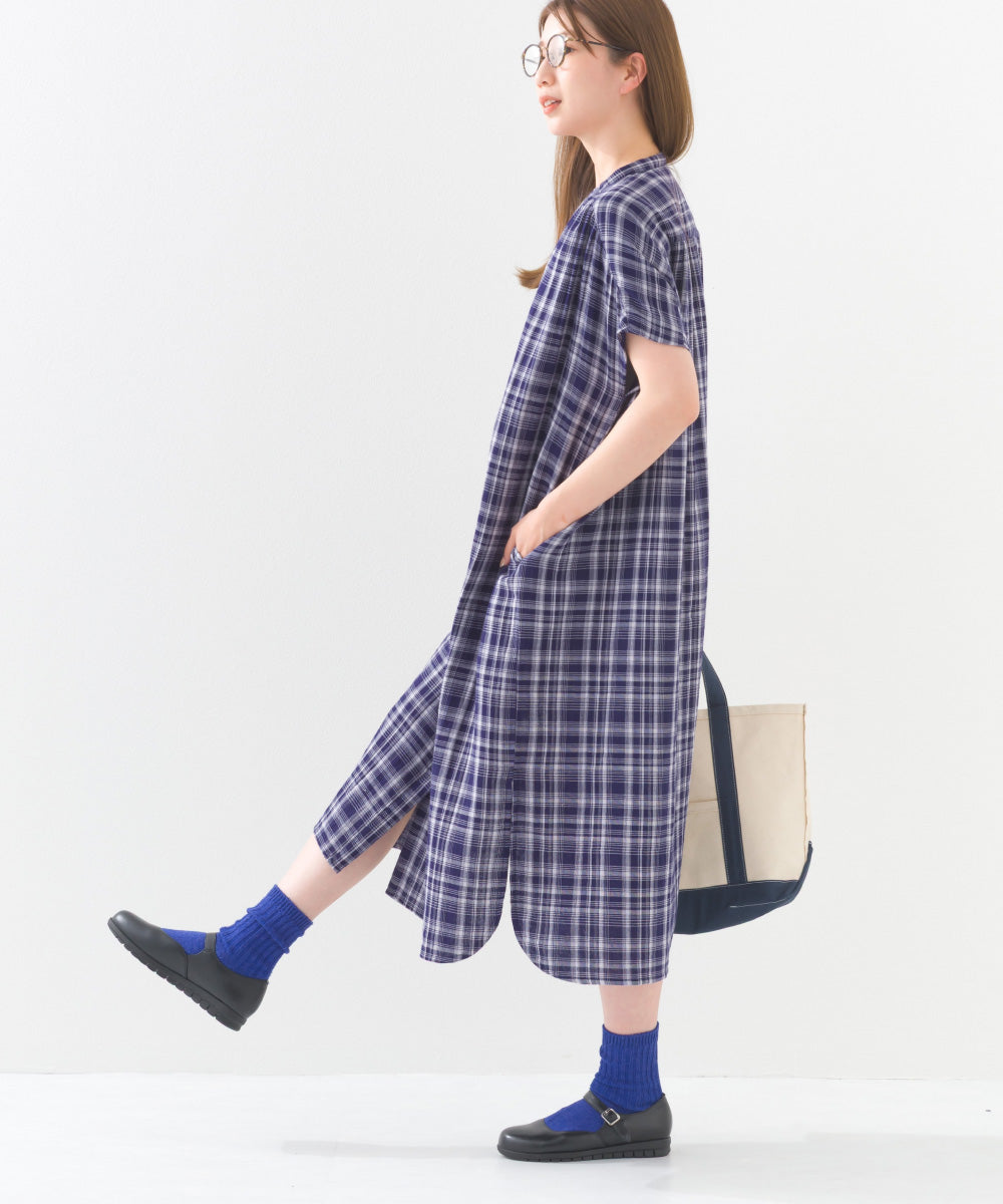【OMNES】ダブルガーゼフレンチスリーブロングシャツ【1524-4201】