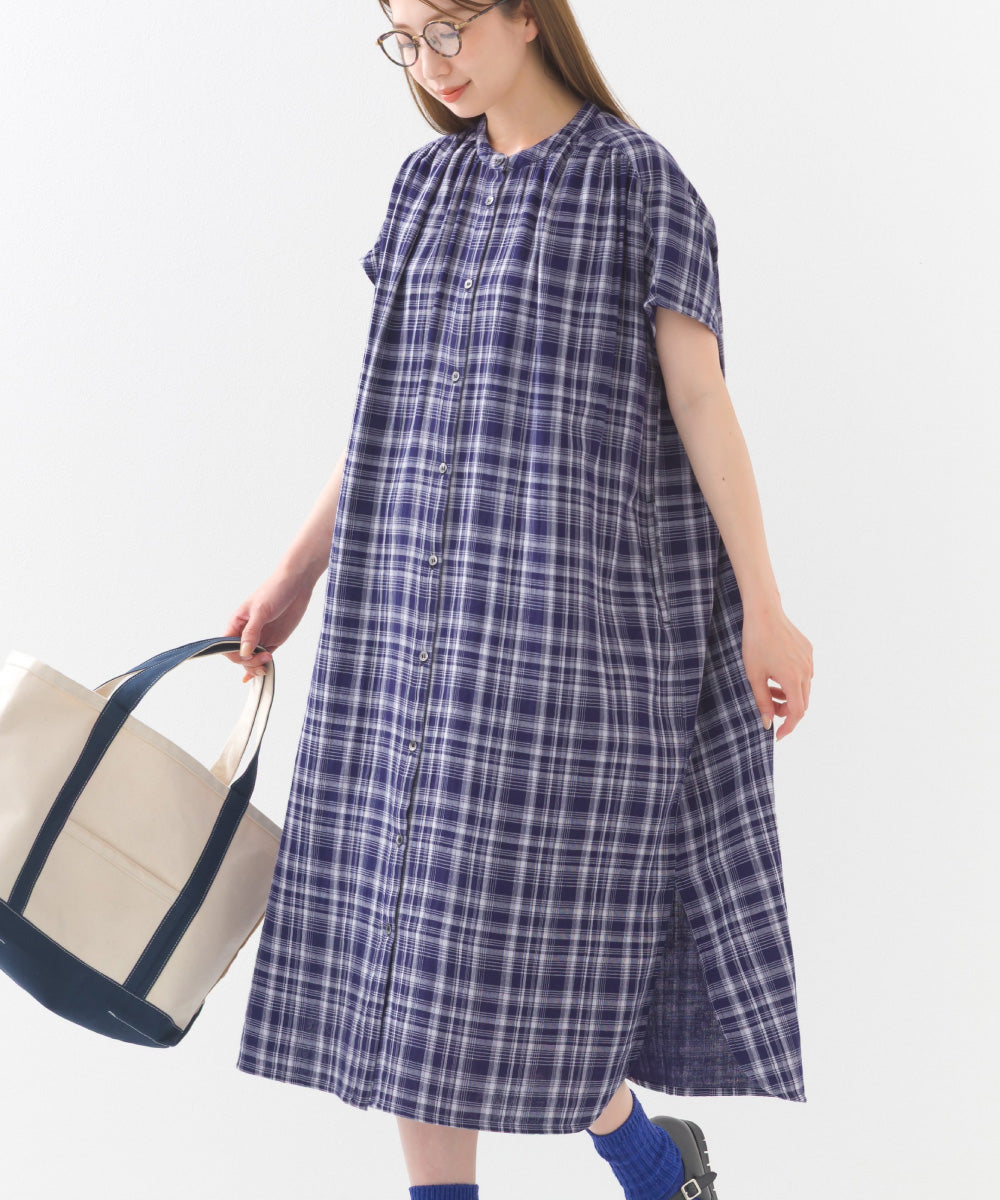 【OMNES】ダブルガーゼフレンチスリーブロングシャツ【1524-4201】