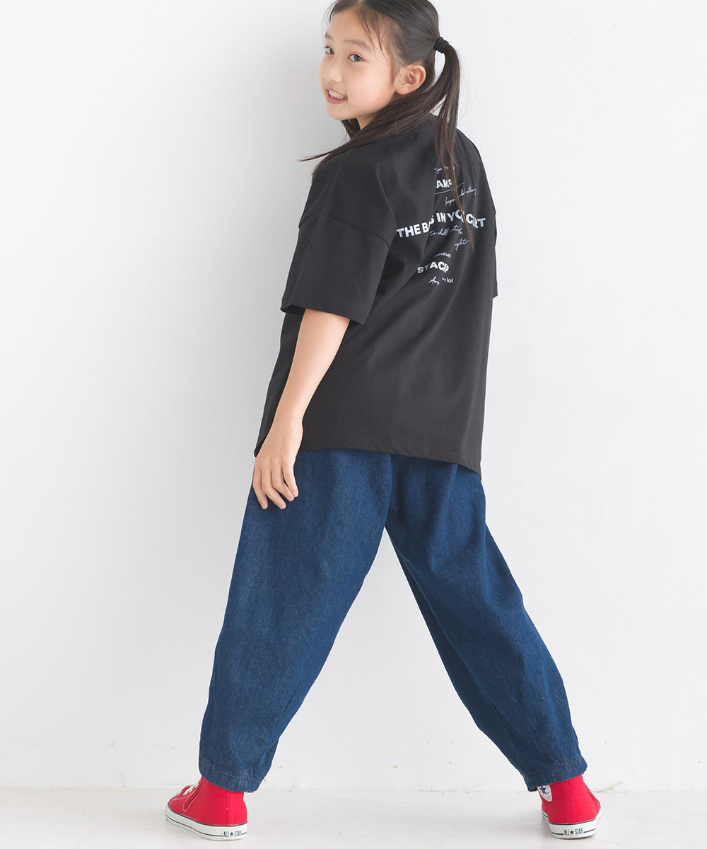 【OMNES】キッズ バイオポリウォッシュプリント半袖Tシャツ【1524-5514】