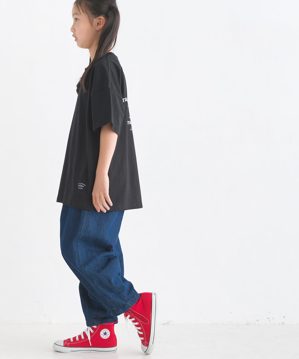 【OMNES】キッズ バイオポリウォッシュプリント半袖Tシャツ【1524-5514】