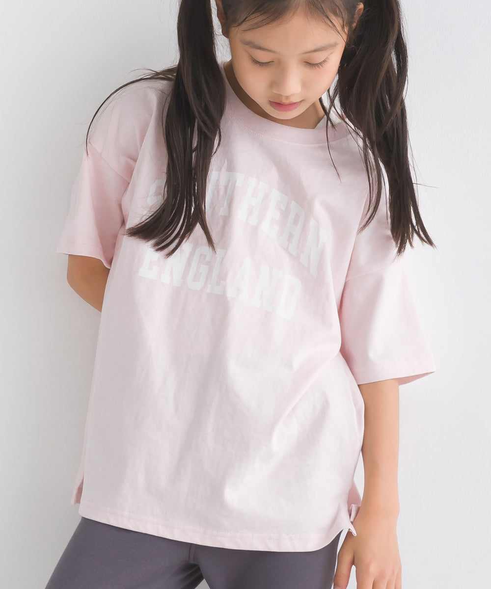 【OMNES】キッズ バイオポリウォッシュプリント半袖Tシャツ【1524-5514】