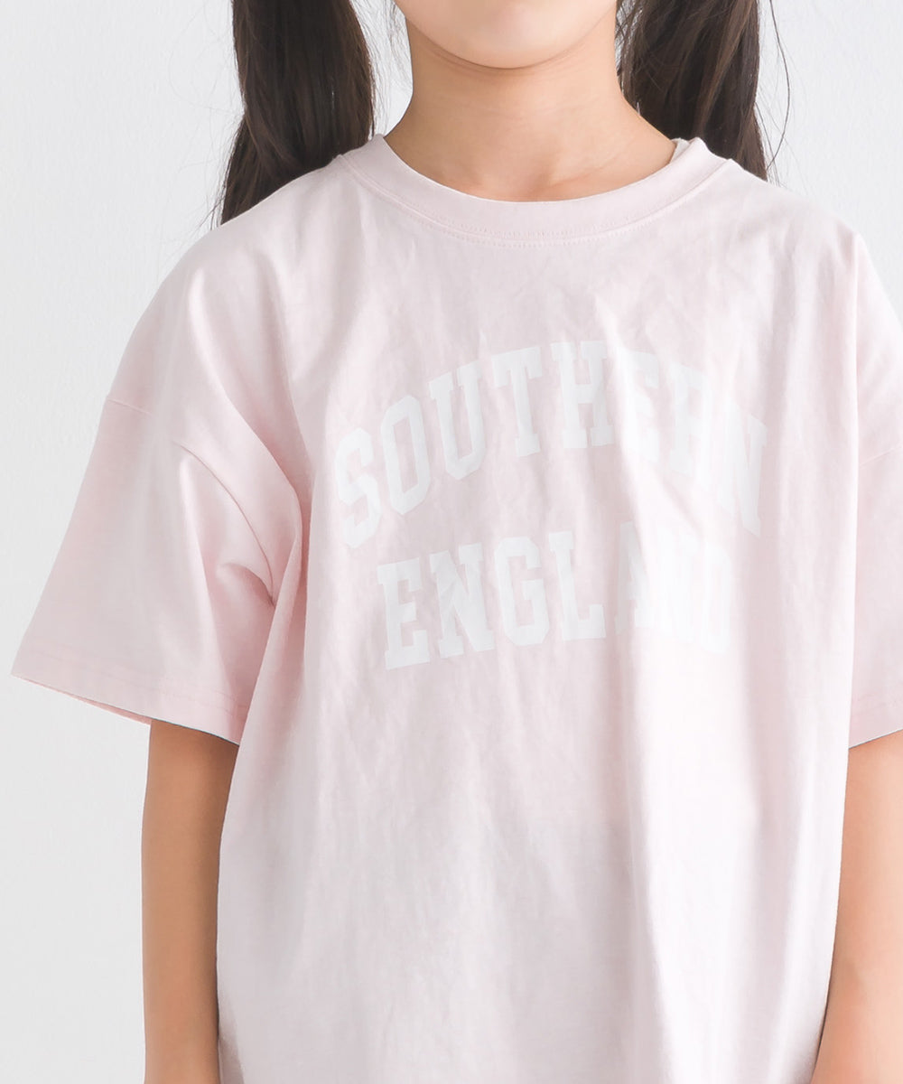 【OMNES】キッズ バイオポリウォッシュプリント半袖Tシャツ【1524-5514】