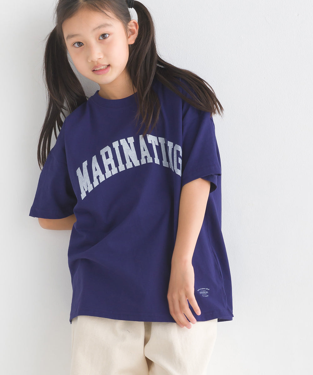 【OMNES】キッズ バイオポリウォッシュプリント半袖Tシャツ【1524-5514】