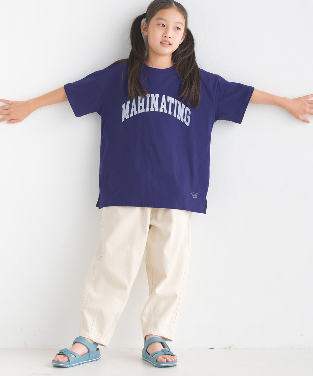 【OMNES】キッズ バイオポリウォッシュプリント半袖Tシャツ【1524-5514】