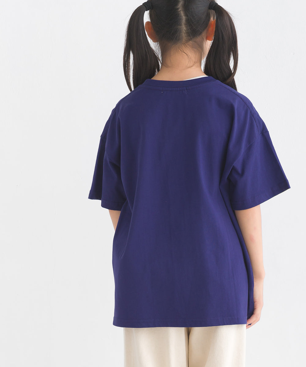 【OMNES】キッズ バイオポリウォッシュプリント半袖Tシャツ【1524-5514】