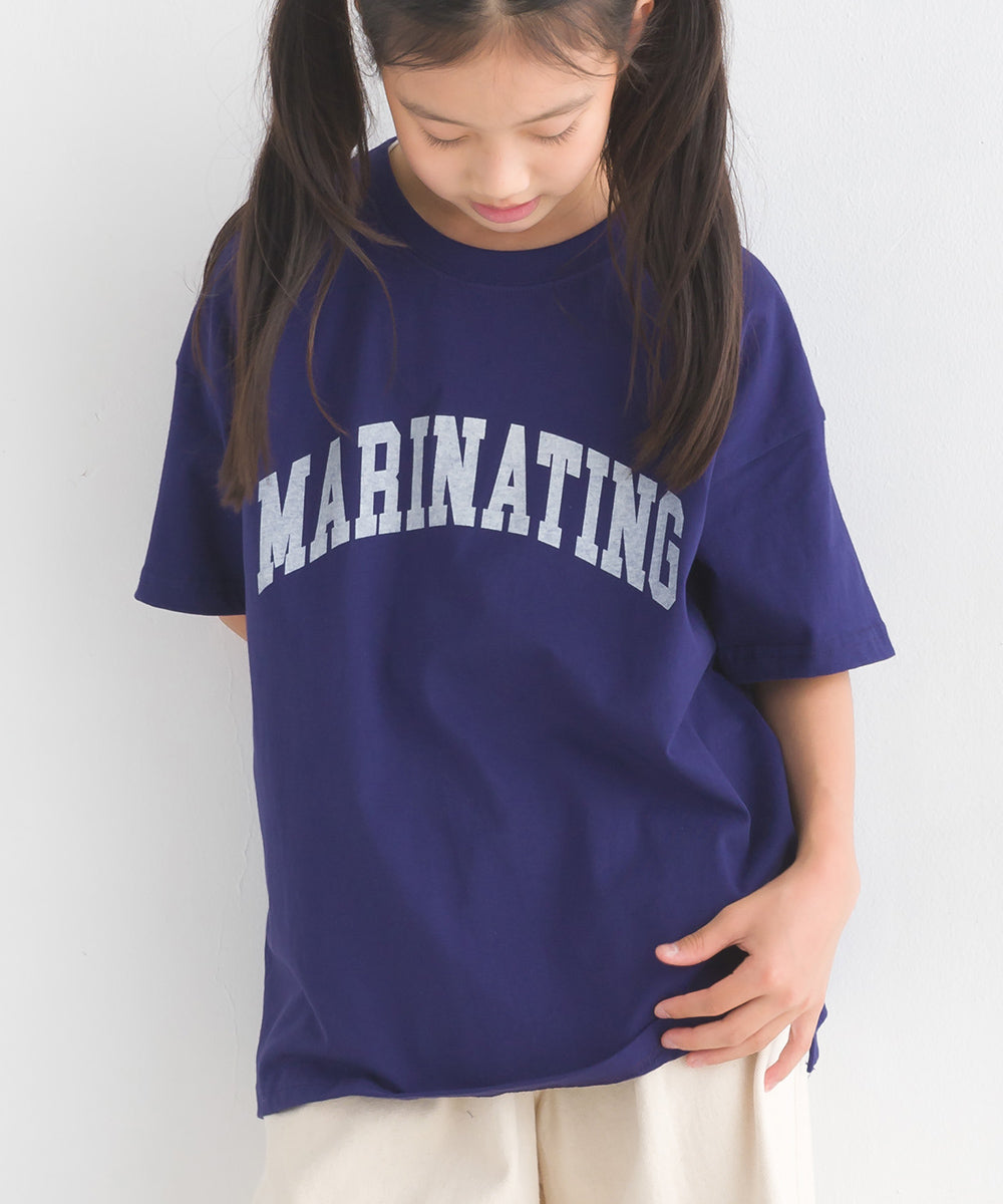 【OMNES】キッズ バイオポリウォッシュプリント半袖Tシャツ【1524-5514】