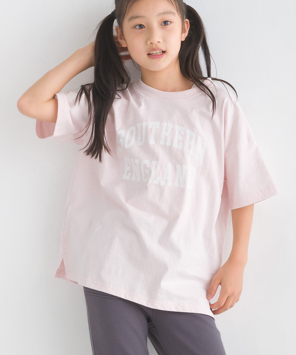 【OMNES】キッズ バイオポリウォッシュプリント半袖Tシャツ【1524-5514】