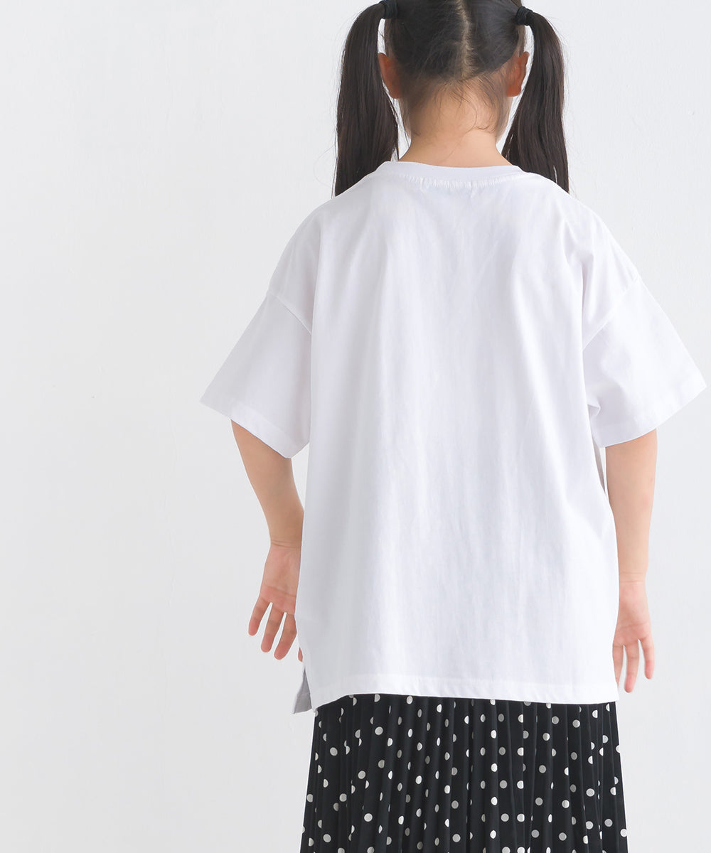 【OMNES】キッズ バイオポリウォッシュプリント半袖Tシャツ【1524-5514】