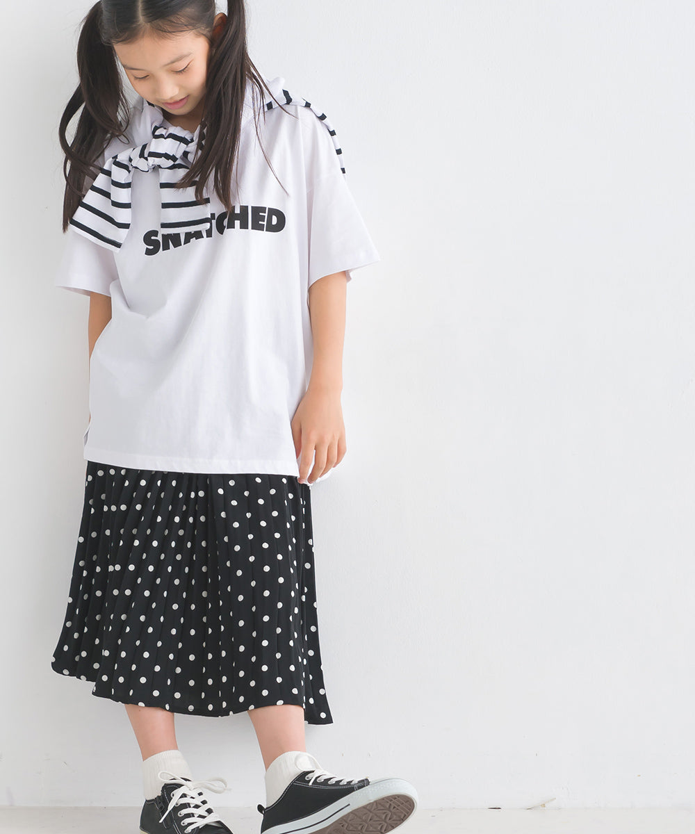 【OMNES】キッズ バイオポリウォッシュプリント半袖Tシャツ【1524-5514】