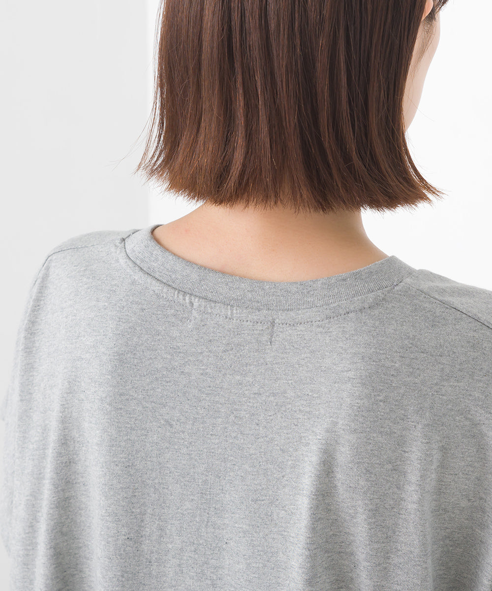 【OMNES】バイオポリウォッシュバックフリルプルオーバーTシャツ【1524-5518】