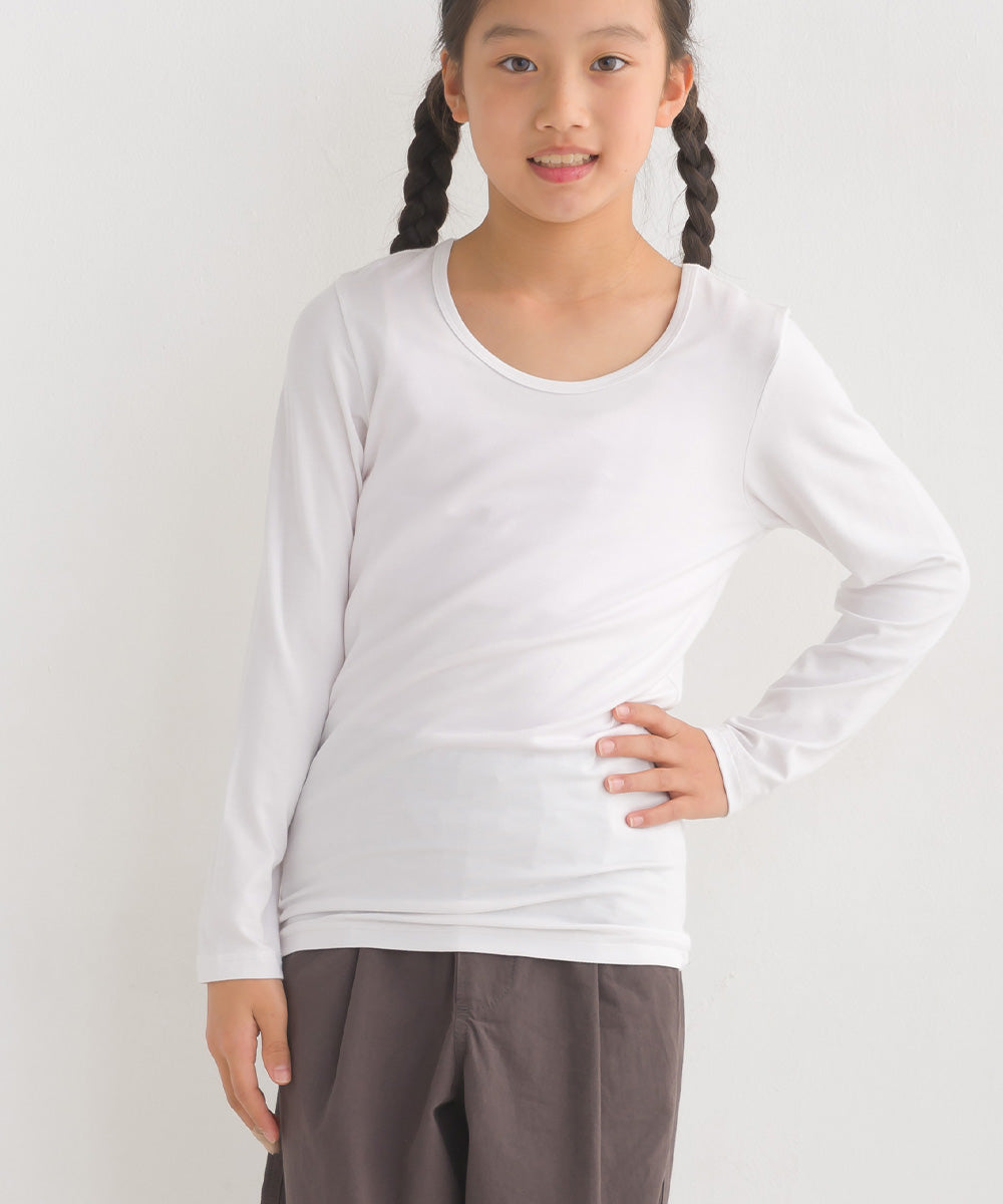 【OMNES】キッズ シルクタッチ長袖Tシャツ【1524-5520】