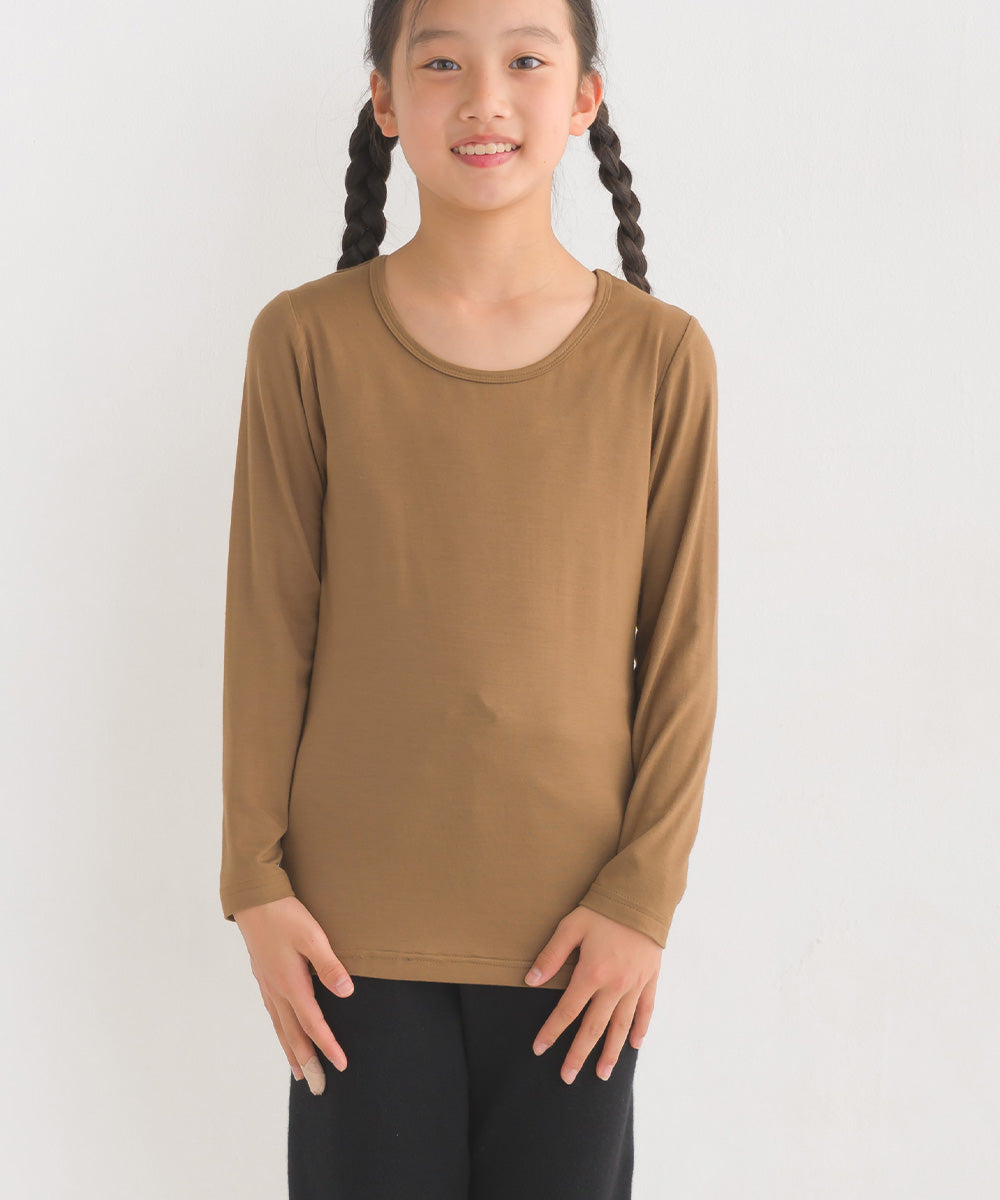 【OMNES】キッズ シルクタッチ長袖Tシャツ【1524-5520】