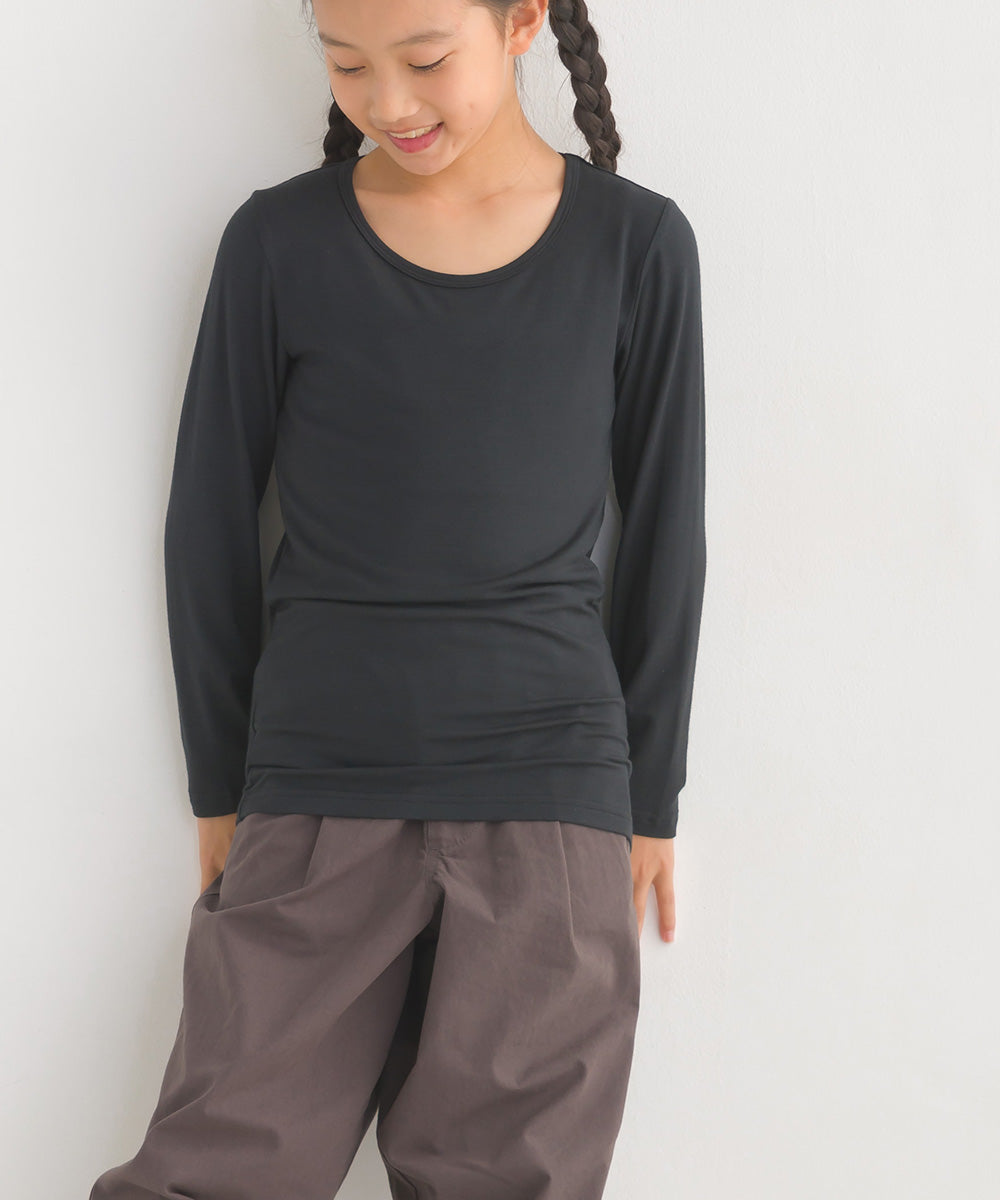 【OMNES】キッズ シルクタッチ長袖Tシャツ【1524-5520】