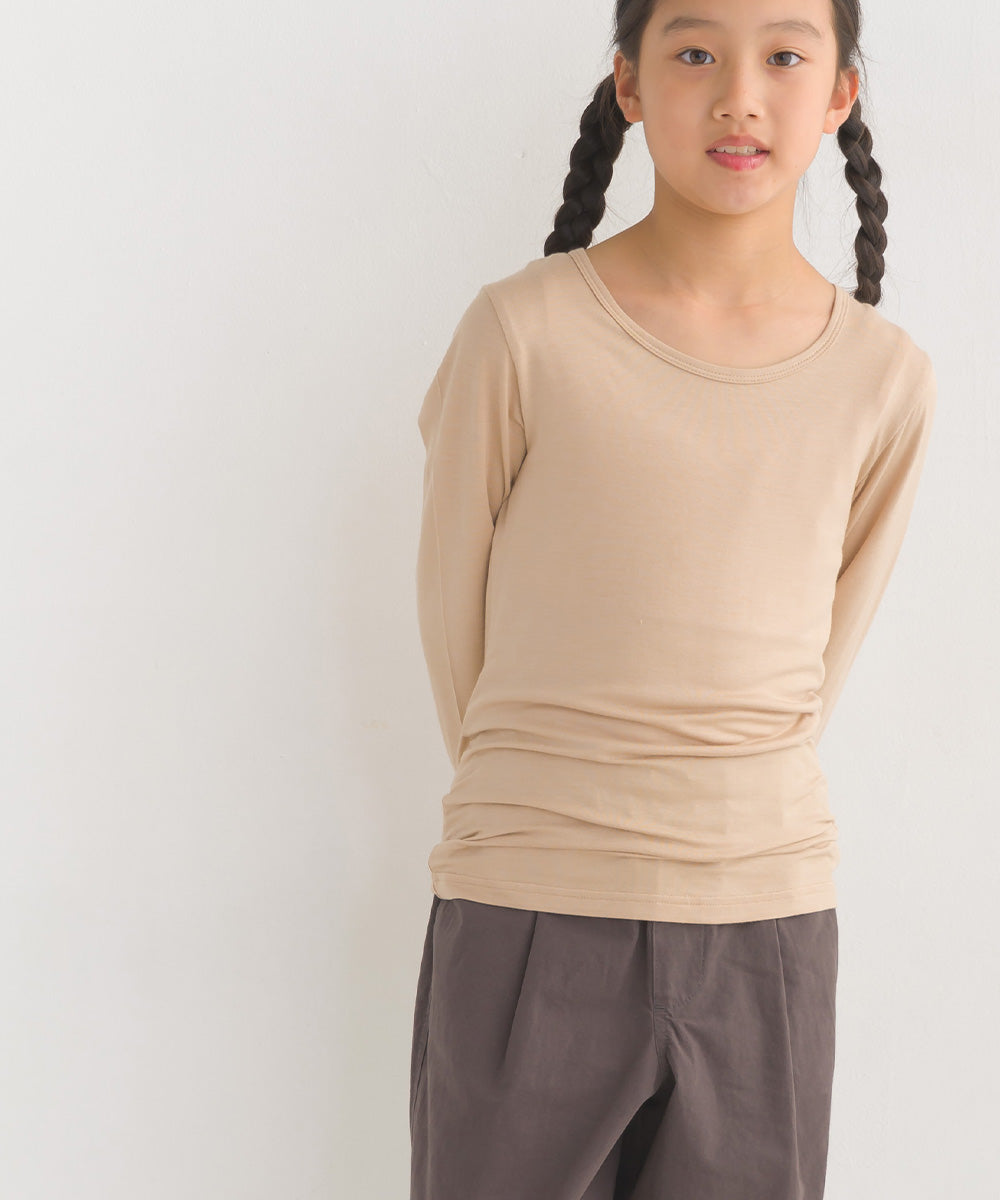 【OMNES】キッズ シルクタッチ長袖Tシャツ【1524-5520】