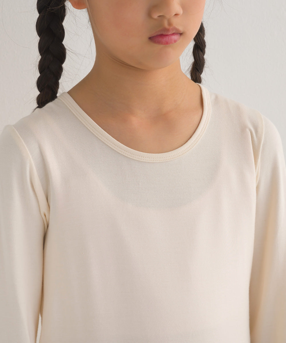 【OMNES】キッズ シルクタッチ長袖Tシャツ【1524-5520】