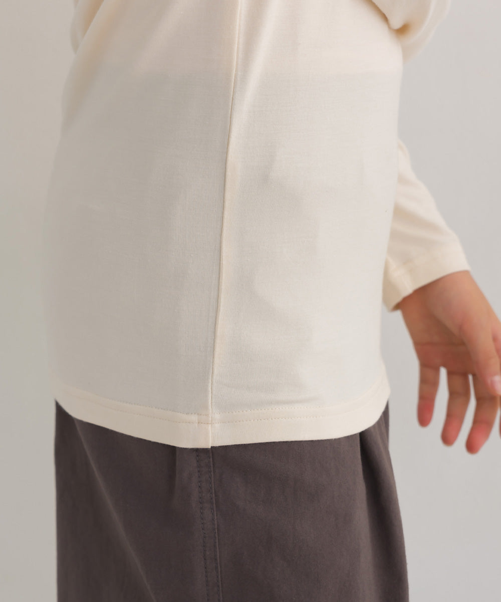 【OMNES】キッズ シルクタッチ長袖Tシャツ【1524-5520】
