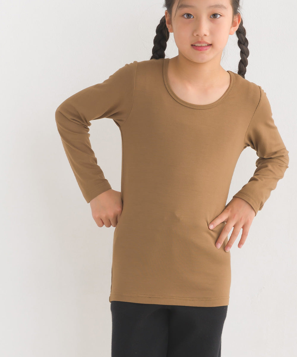 【OMNES】キッズ シルクタッチ長袖Tシャツ【1524-5520】