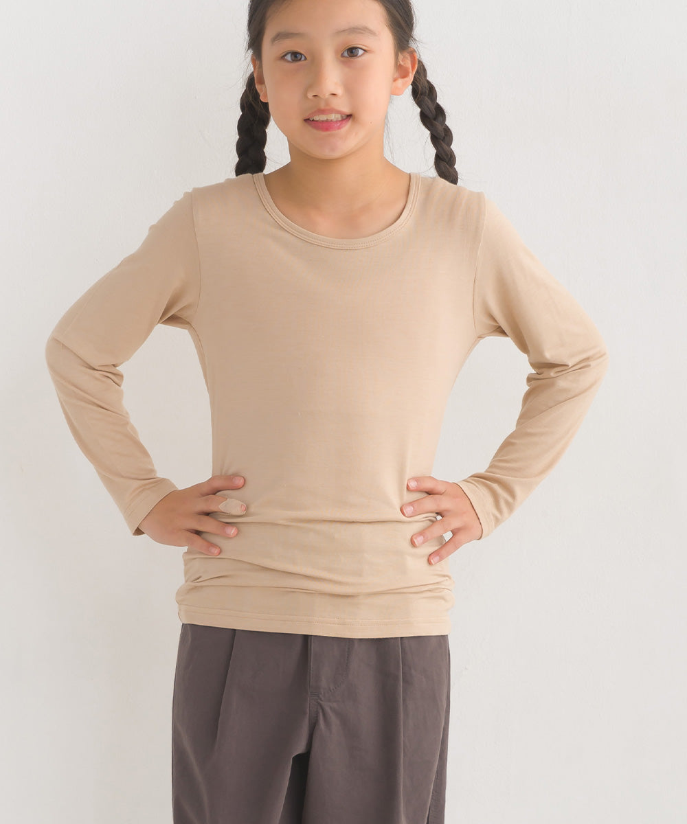 【OMNES】キッズ シルクタッチ長袖Tシャツ【1524-5520】