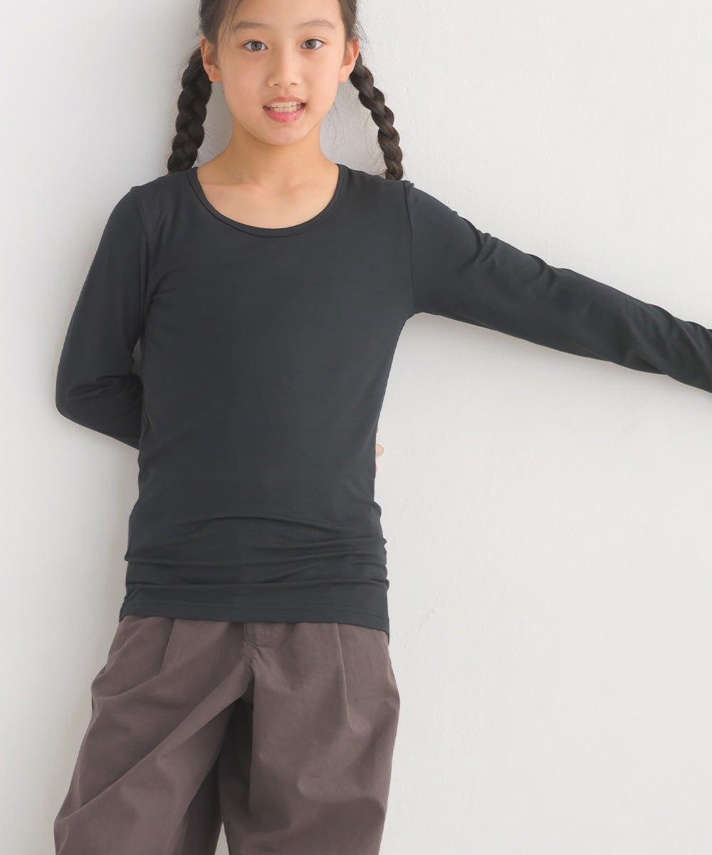 【OMNES】キッズ シルクタッチ長袖Tシャツ【1524-5520】