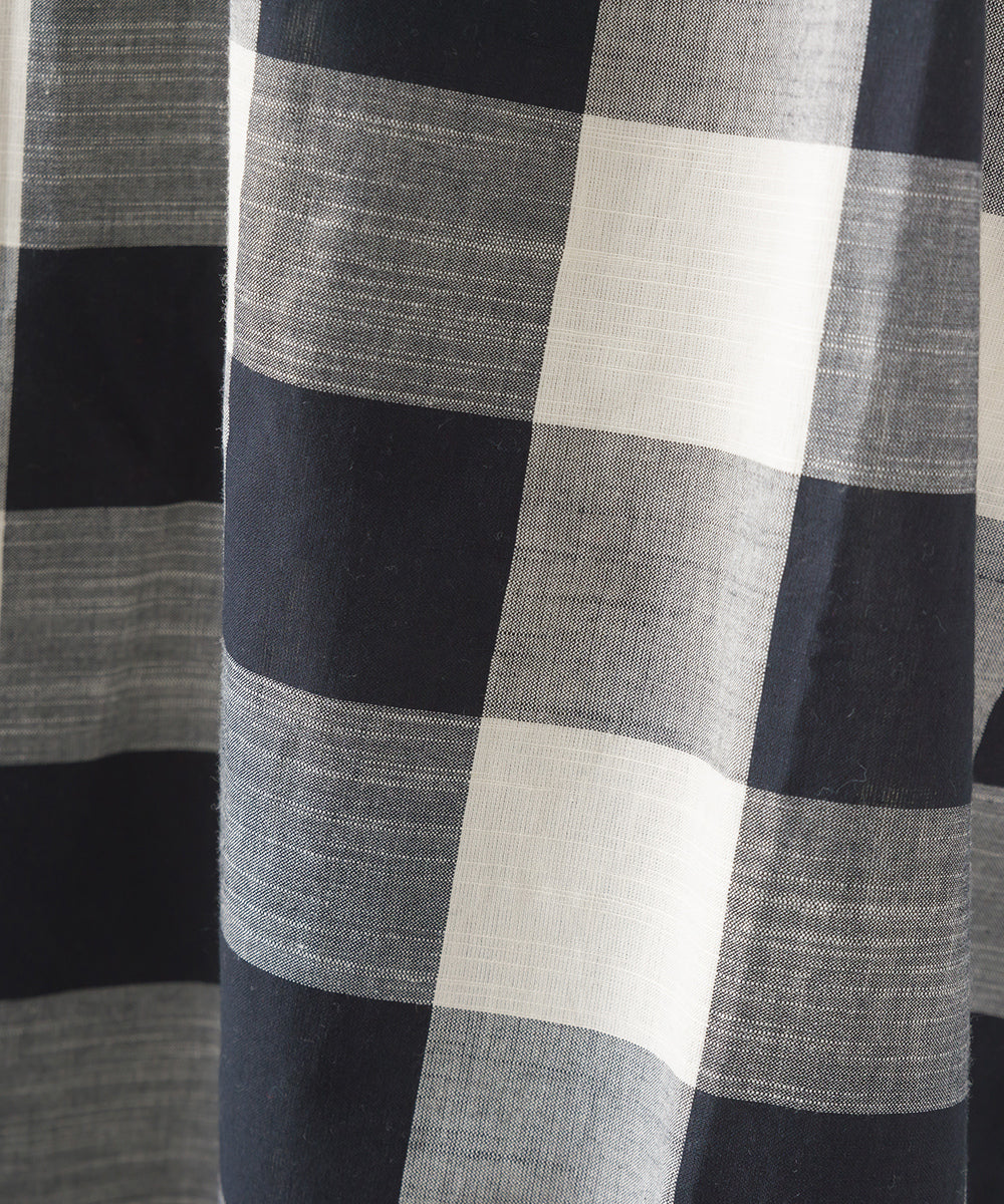 【OMNES】コットンスラブチェック柄ワンピース【1524-9116】