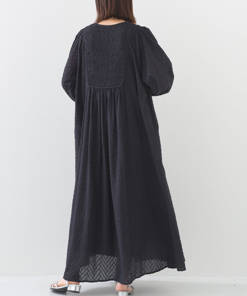 【OMNES】コットンドビーシャーリングワンピース【1525-9125】