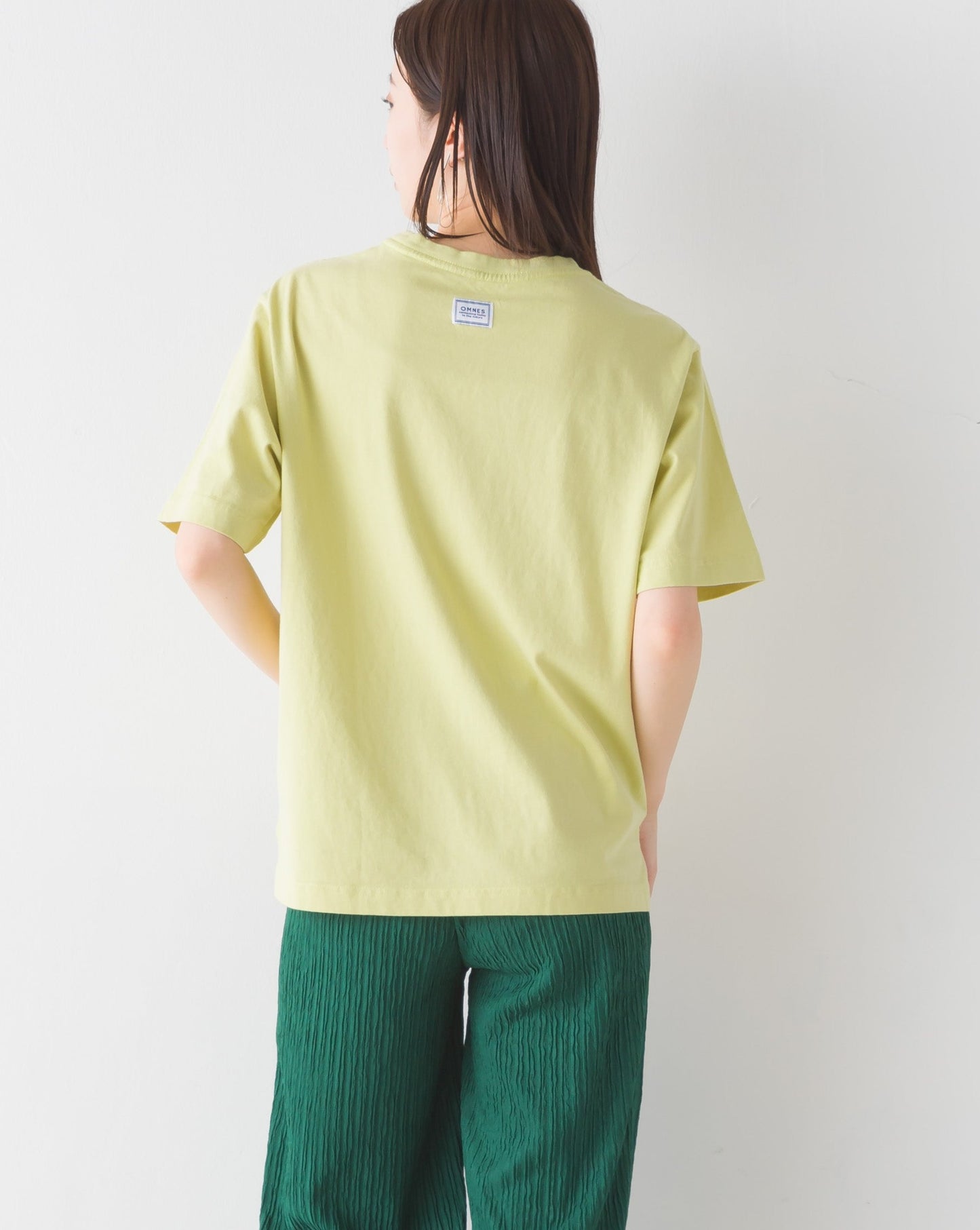 【OMNES】ユニセックス バイオ加工 綿100%プリント半袖Tシャツ【1521-5113】