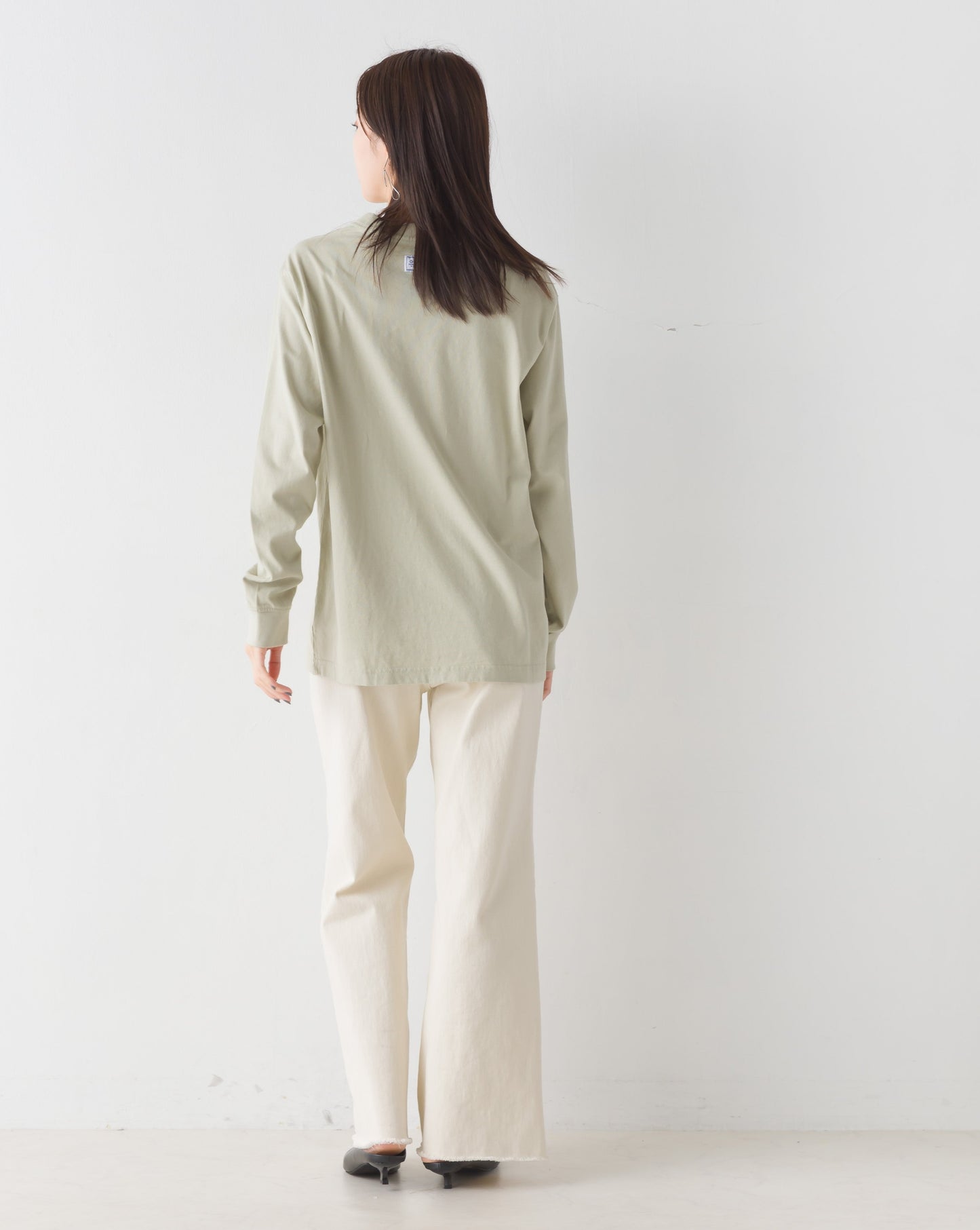 【OMNES】バイオ加工 綿100%プリント長袖Tシャツ【1521-5112】