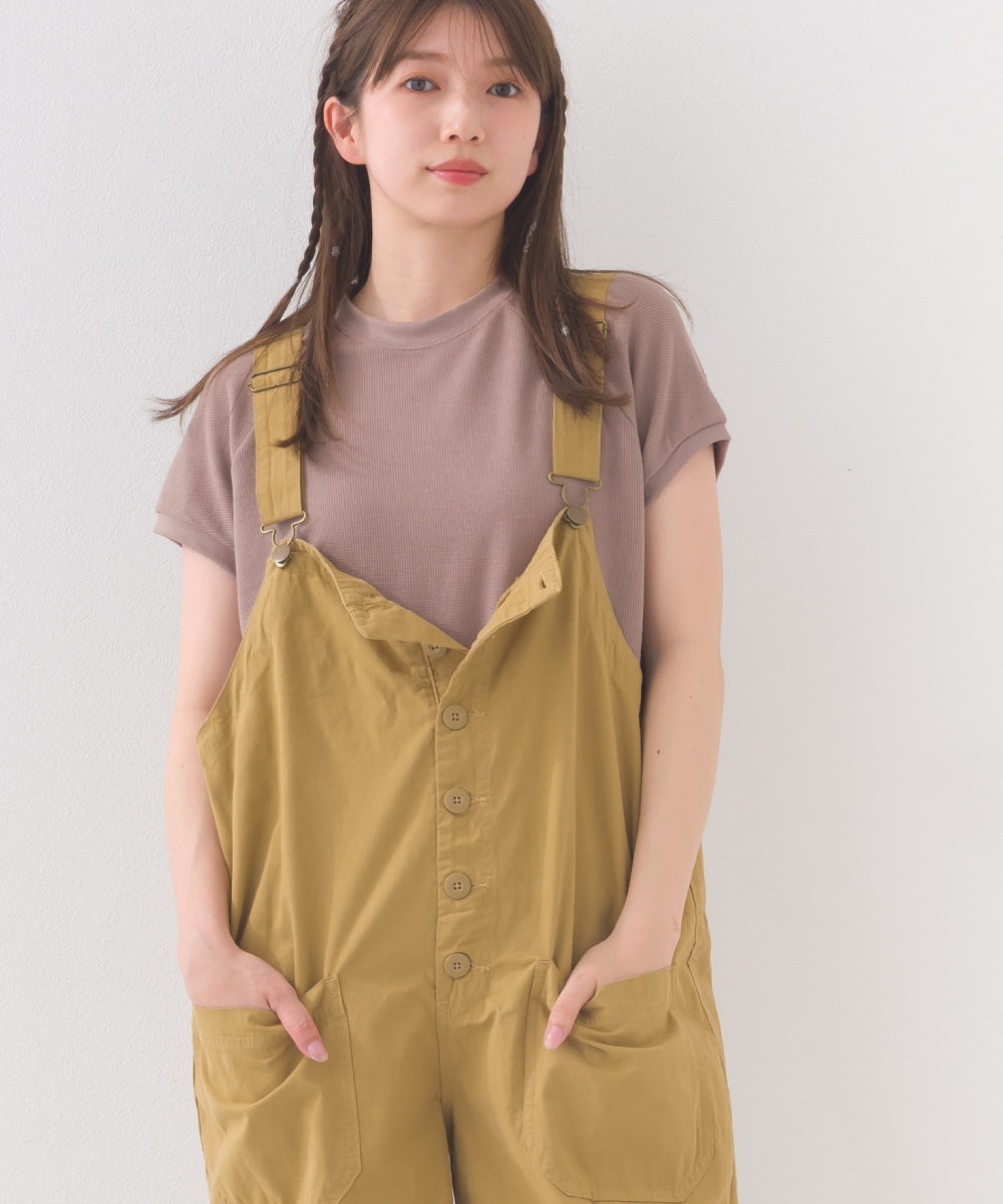 【OMNES】接触冷感 裾スリット半袖プルオーバー【252W427OMN004】