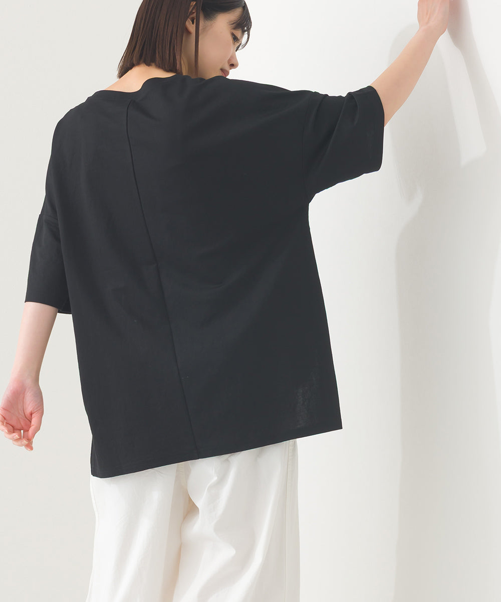 【OMNES】接触冷感 オーバーサイズ半袖プルオーバーTシャツ【252W427OMN006】