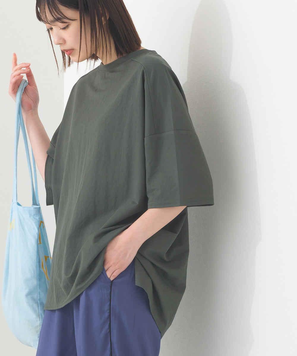 【OMNES】接触冷感 オーバーサイズ半袖プルオーバーTシャツ【252W427OMN006】