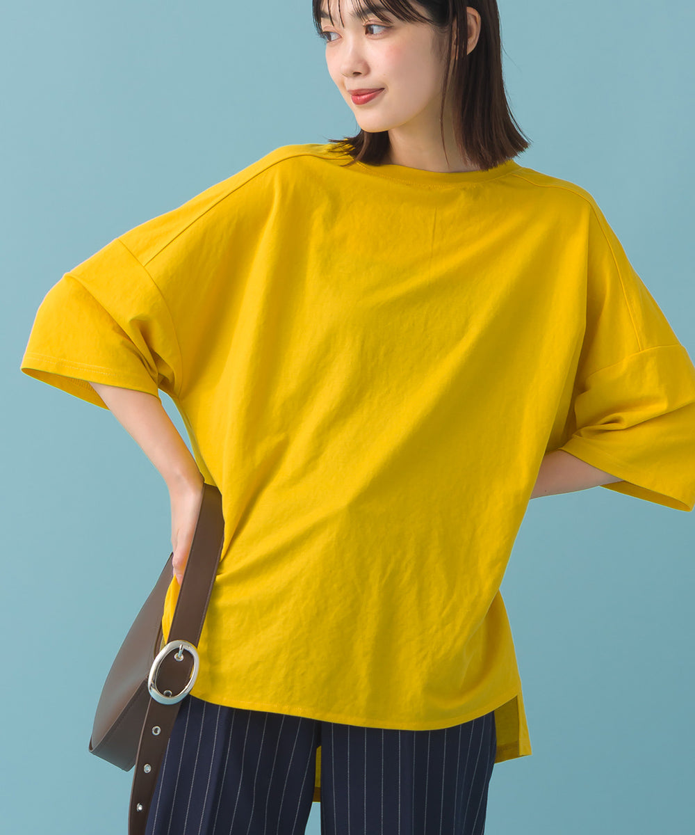 【OMNES】接触冷感 オーバーサイズ半袖プルオーバーTシャツ【252W427OMN006】
