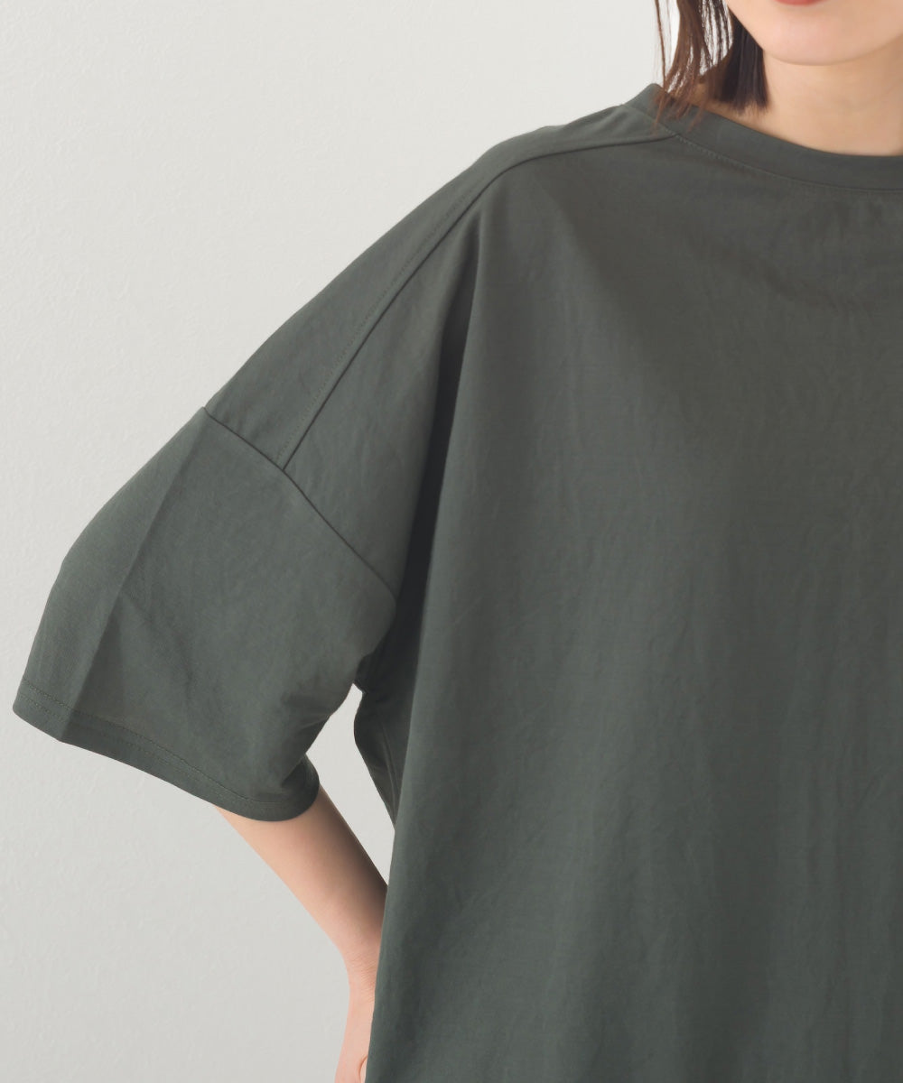 【OMNES】接触冷感 オーバーサイズ半袖プルオーバーTシャツ【252W427OMN006】