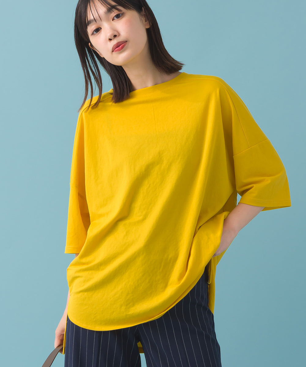 【OMNES】接触冷感 オーバーサイズ半袖プルオーバーTシャツ【252W427OMN006】