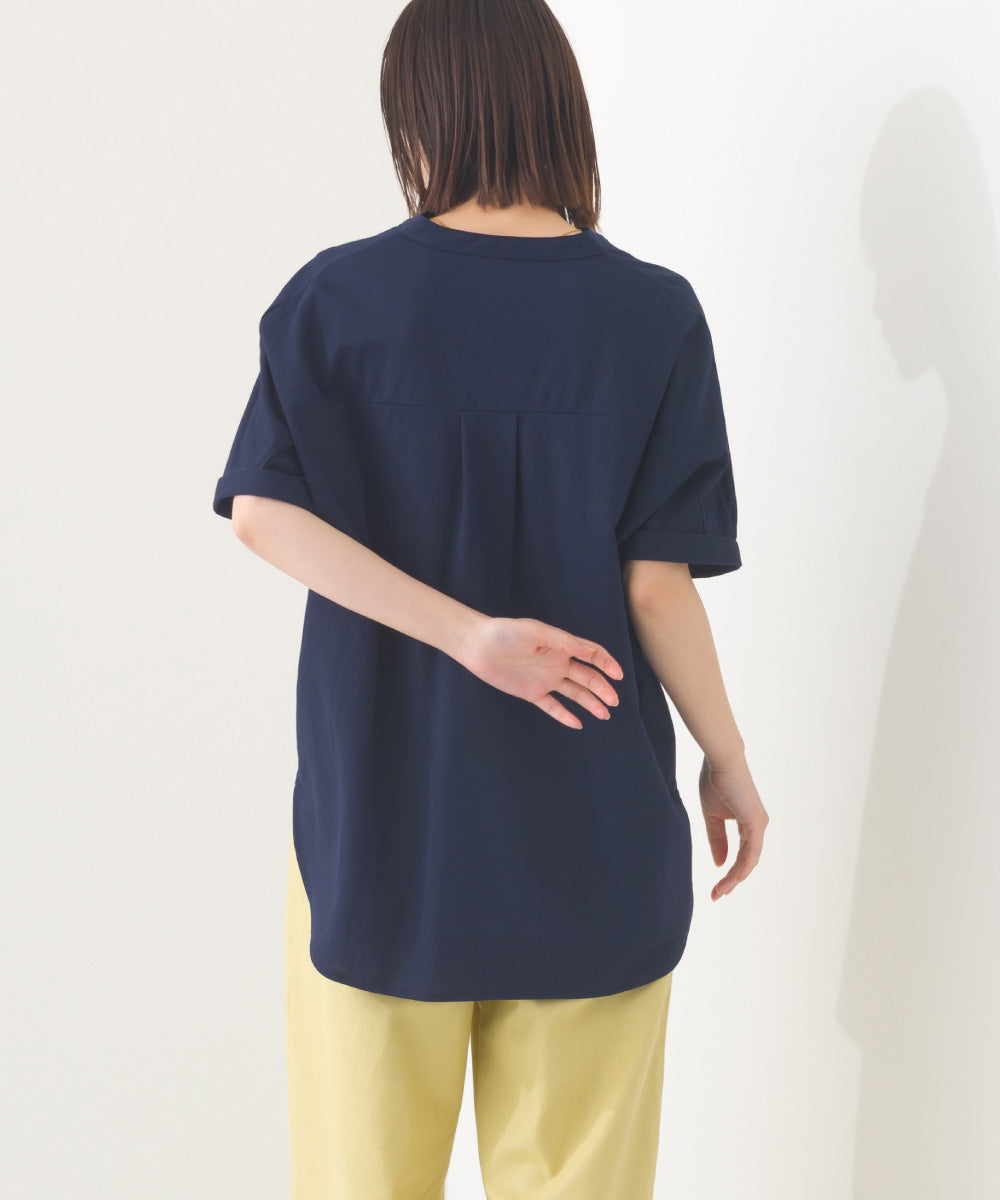 【OMNES】接触冷感 スキッパーブラウス【252W427OMN007】