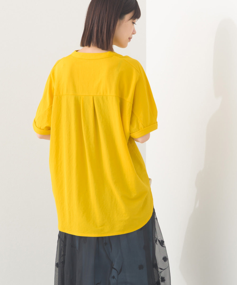 【OMNES】接触冷感 スキッパーブラウス【252W427OMN007】