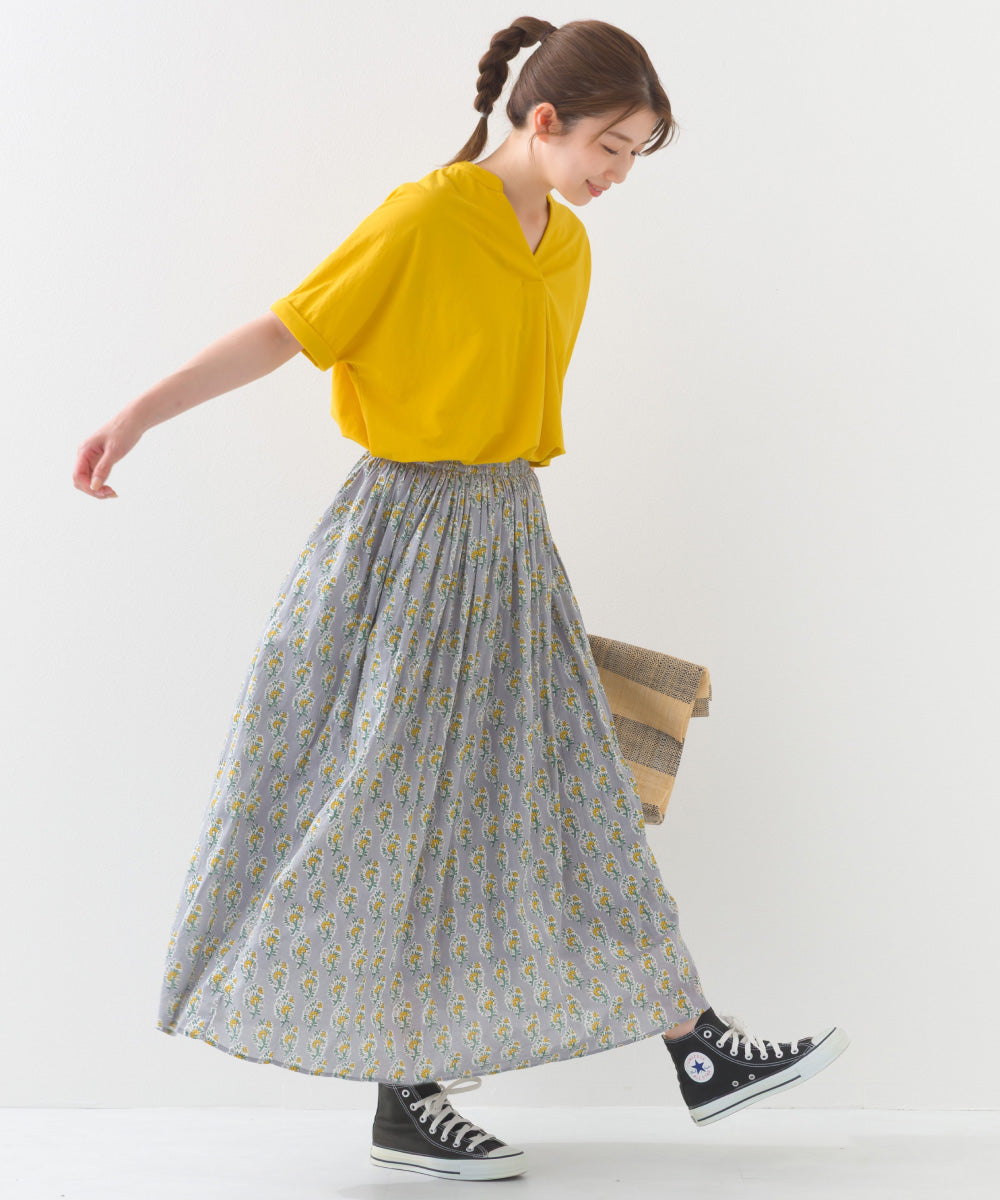 【OMNES】接触冷感 スキッパーブラウス【252W427OMN007】