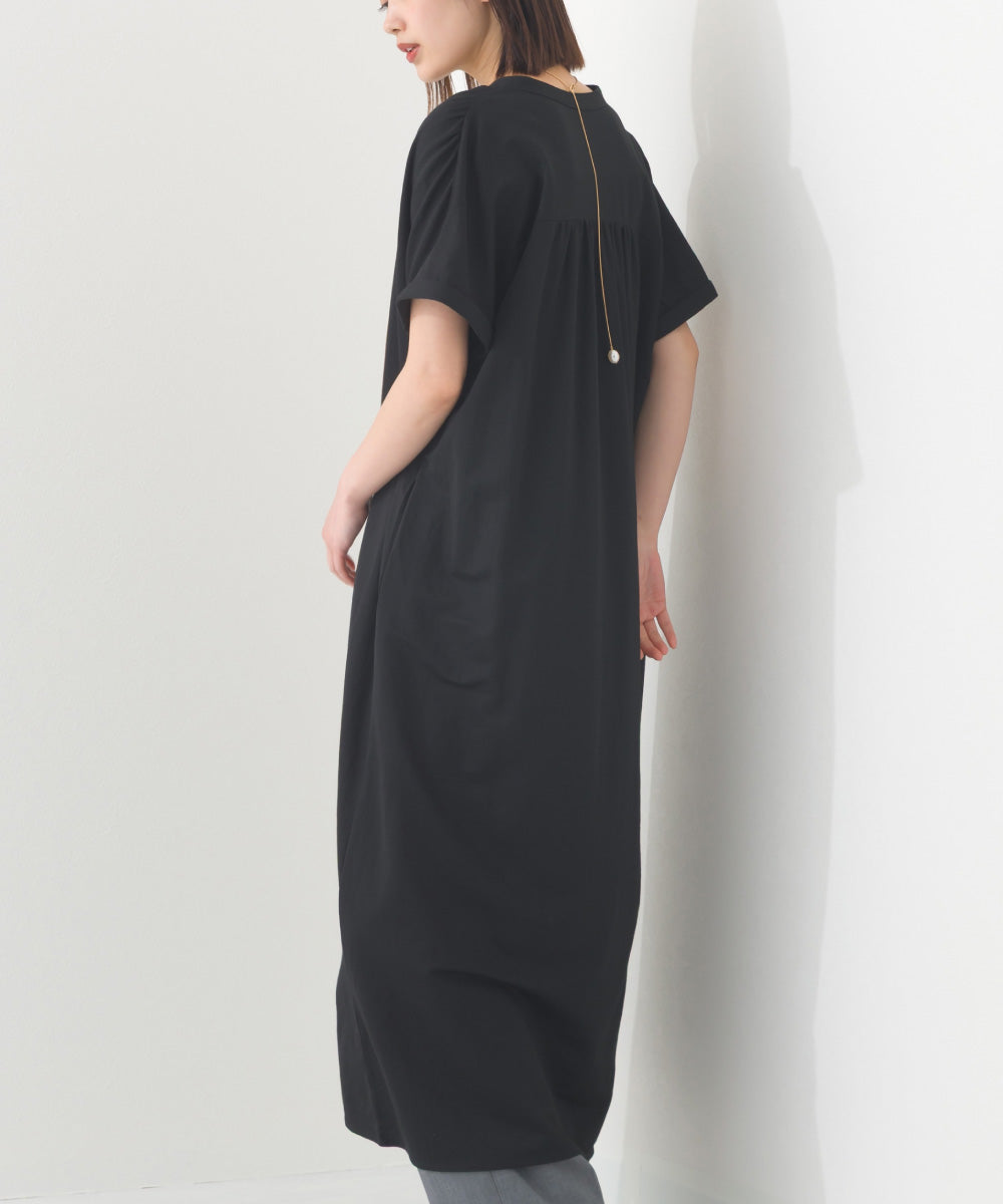 【OMNES】接触冷感 前開きシャツワンピース【252W427OMN008】