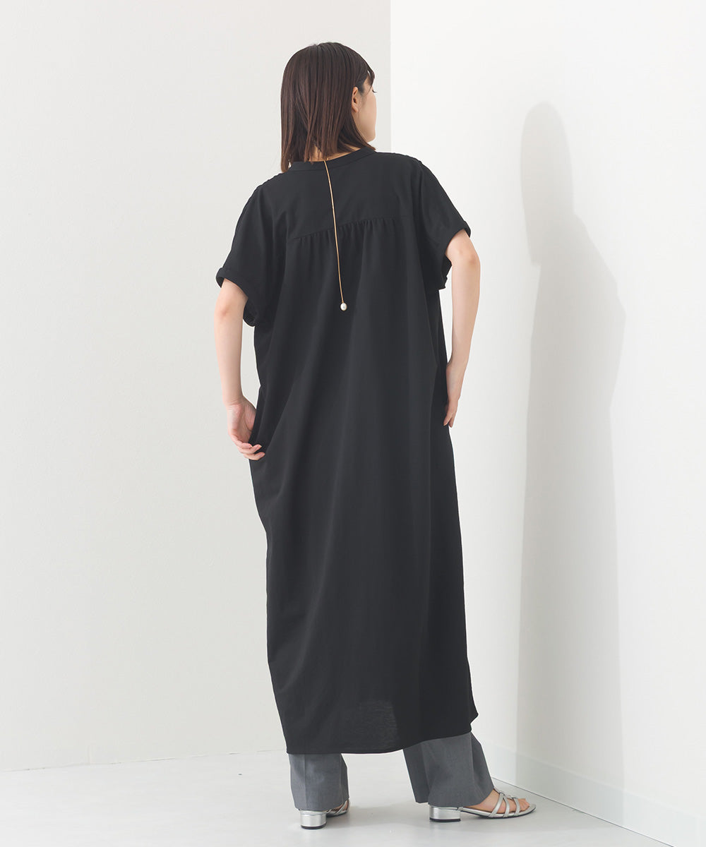 【OMNES】接触冷感 前開きシャツワンピース【252W427OMN008】