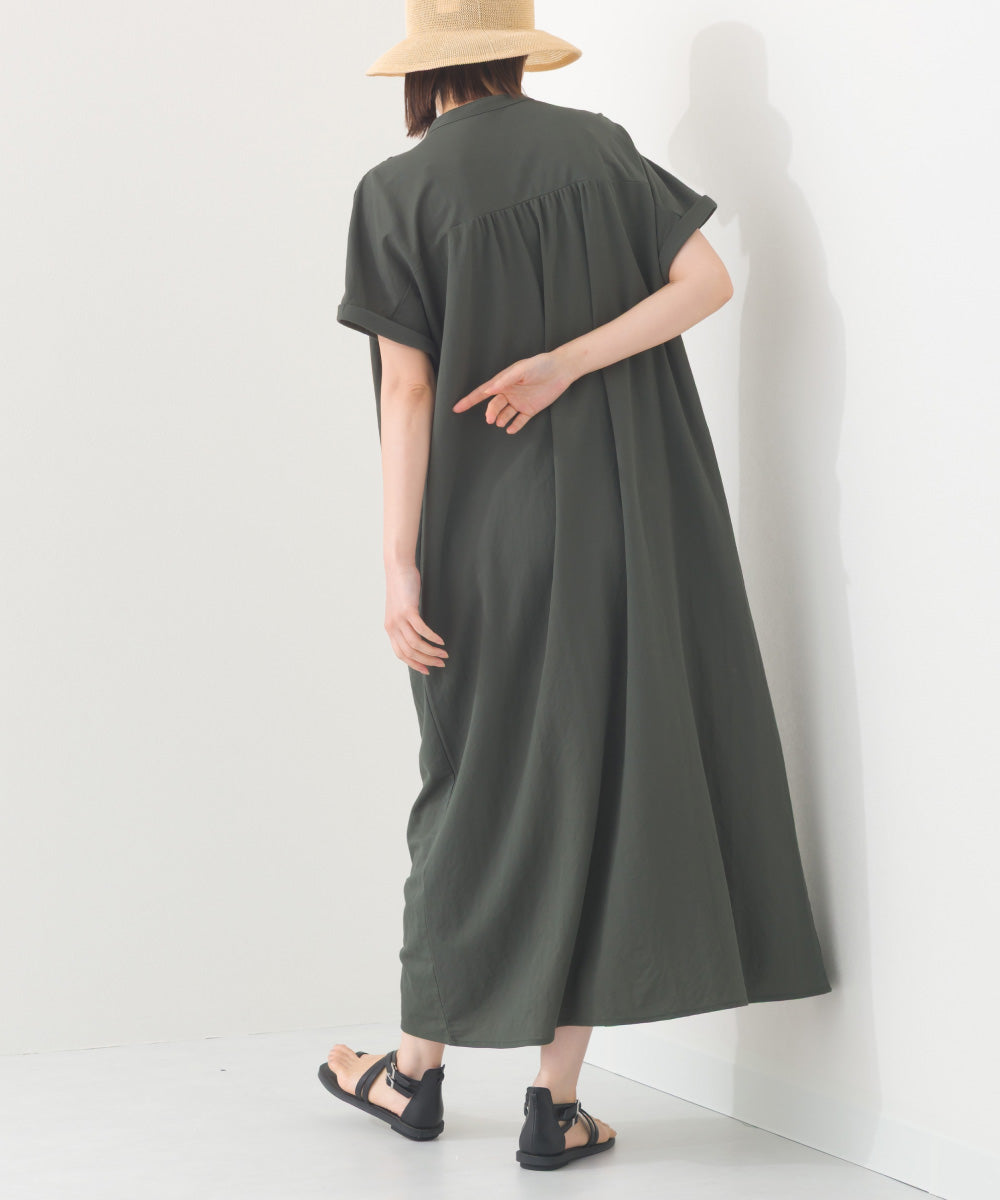 【OMNES】接触冷感 前開きシャツワンピース【252W427OMN008】