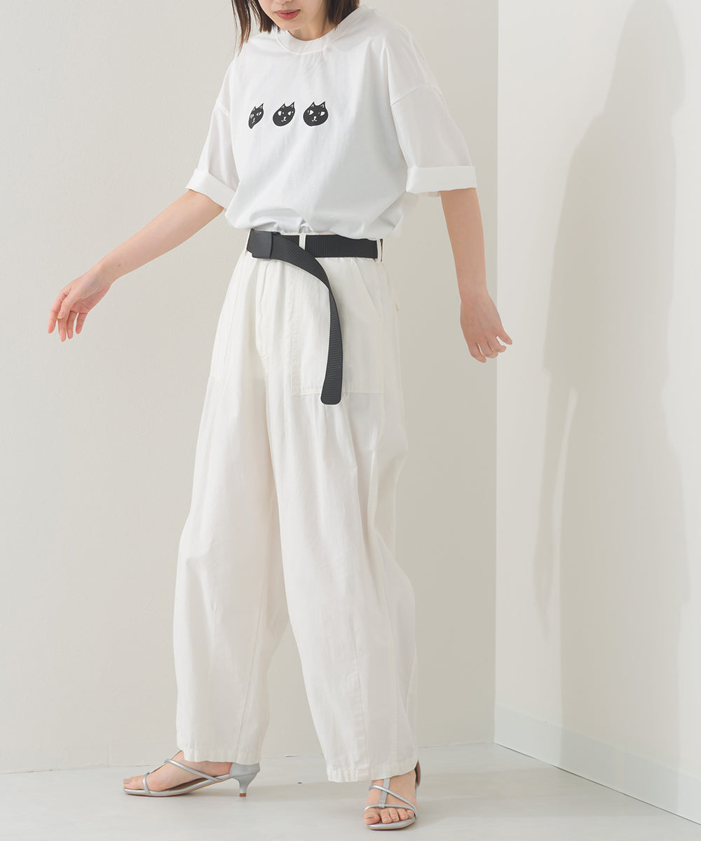 【OMNES】プリントTシャツD ねこちゃん【252W427EVN004】