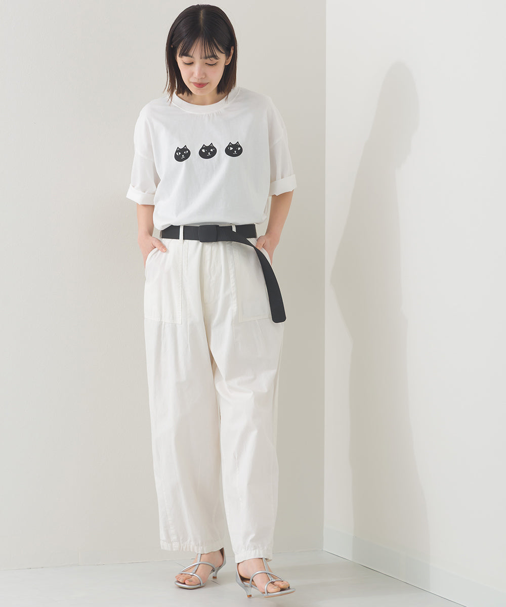 【OMNES】プリントTシャツD ねこちゃん【252W427EVN004】