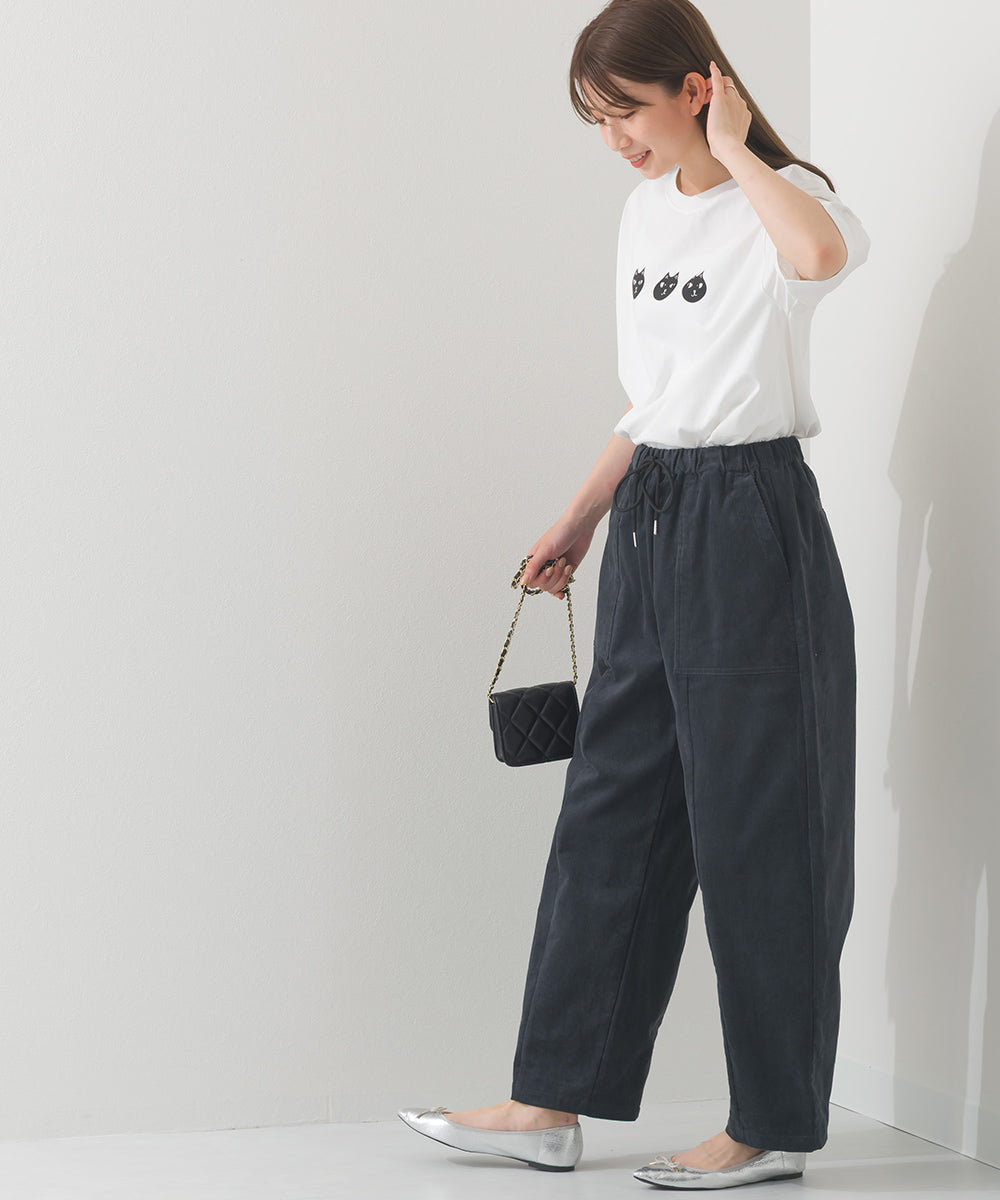 【OMNES】プリントTシャツD ねこちゃん【252W427EVN004】