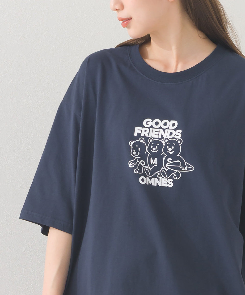 【OMNES】プリントTシャツF GOOD FRIENDS【252W427EVN006】