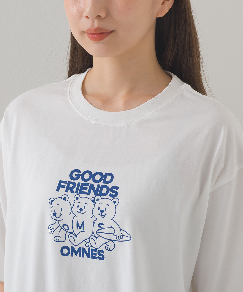 【OMNES】プリントTシャツF GOOD FRIENDS【252W427EVN006】