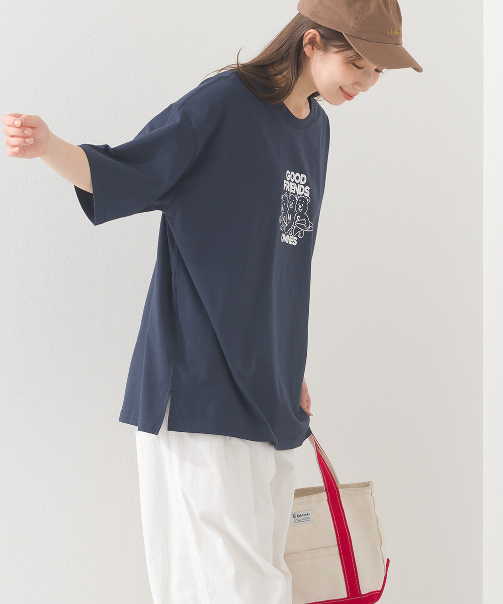 【OMNES】プリントTシャツF GOOD FRIENDS【252W427EVN006】