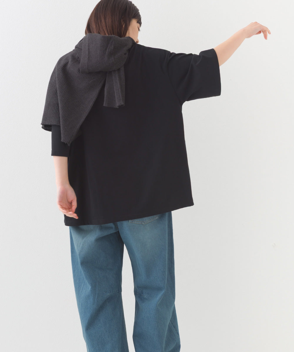【OMNES】きれいめロゴプリントTシャツ HAVE A NICEDAY 半袖Tシャツ【253W427OMN016】