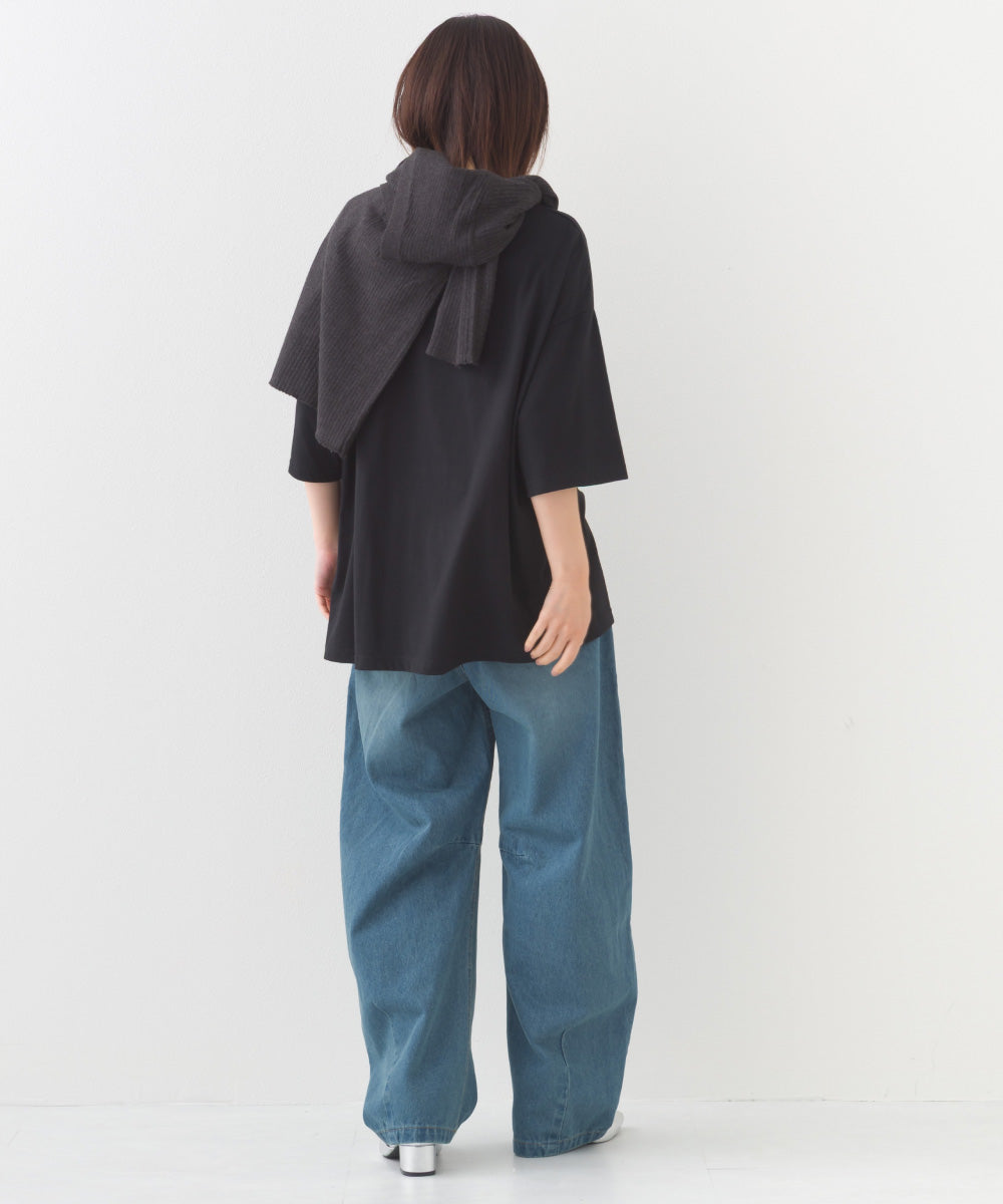 【OMNES】きれいめロゴプリントTシャツ HAVE A NICEDAY 半袖Tシャツ【253W427OMN016】